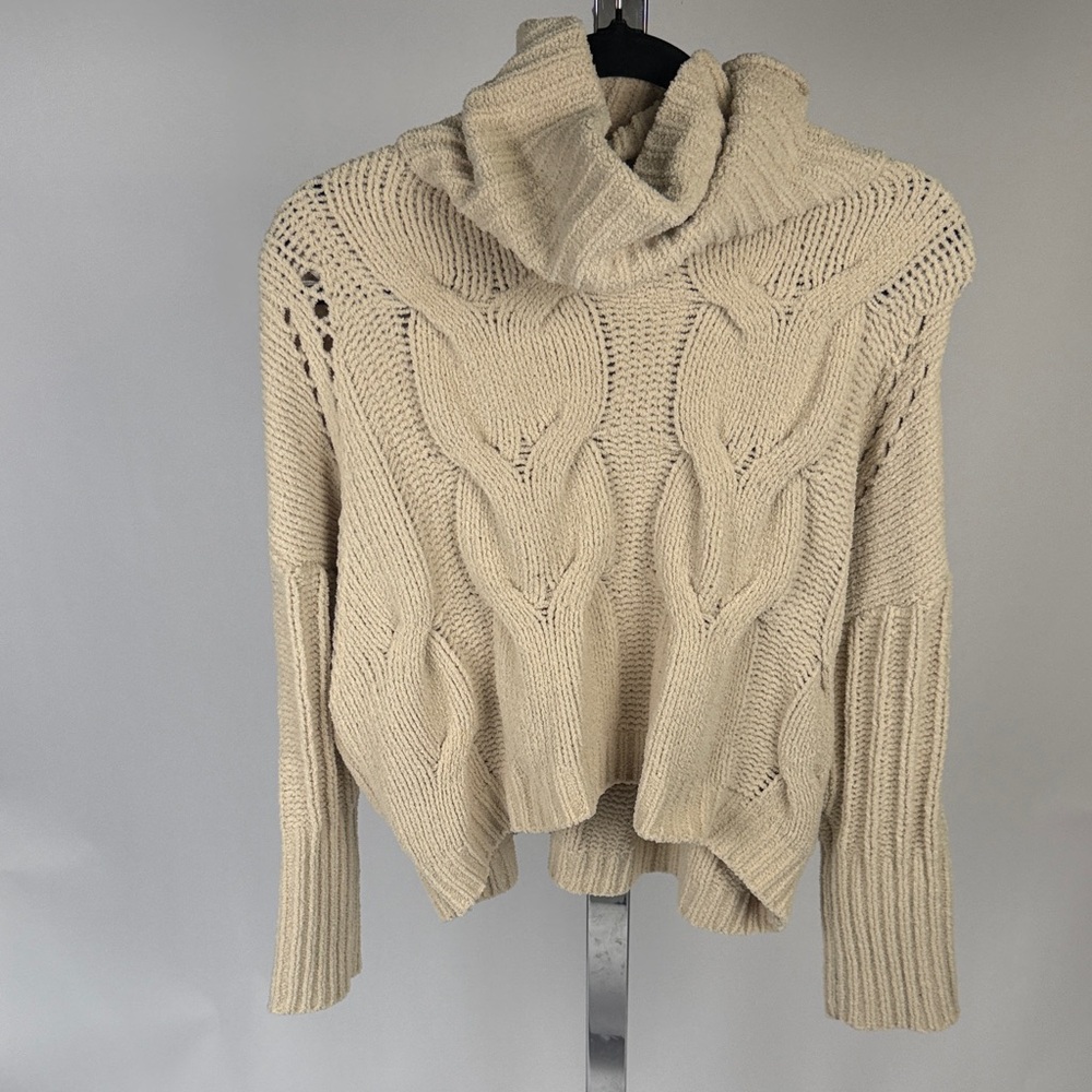 Cozy Cable Knit Cream Sweater